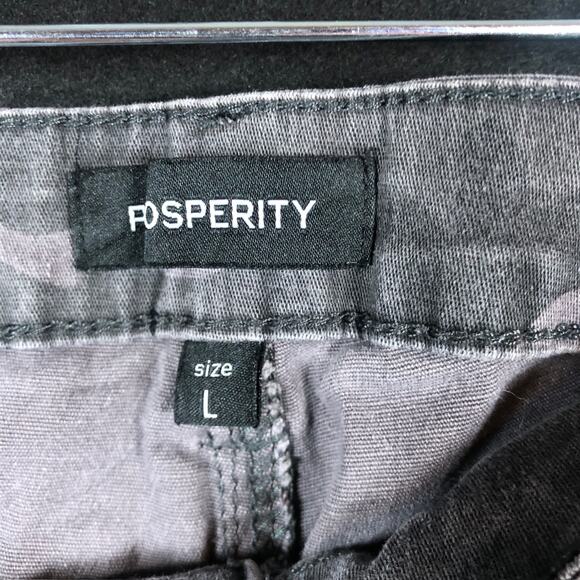 Prosperity Womens Pants Gray Camouflage Print Tapered Ankle Stretch Large - Picture 4 of 11